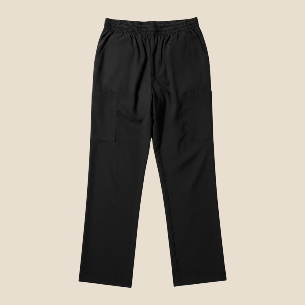 GT Performance Black Cargo Scrub‎ Pants P-257C-BK Small Drawstring Elastic Waist